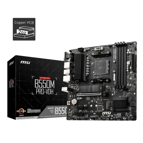 MSI B550M Pro-VDH AMD AM4 DDR4 Micro-ATX Motherboard